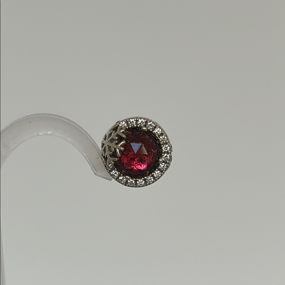 Pandora Rare! Red and Silver Charm